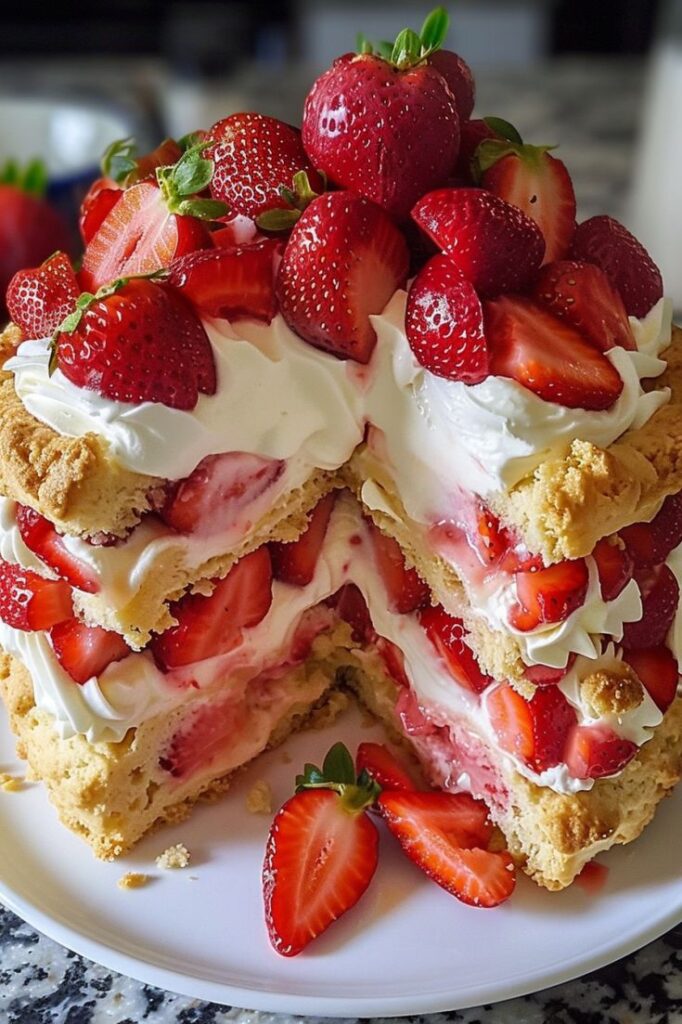 Strawberry Shortcake Cake - An Organized Chaos